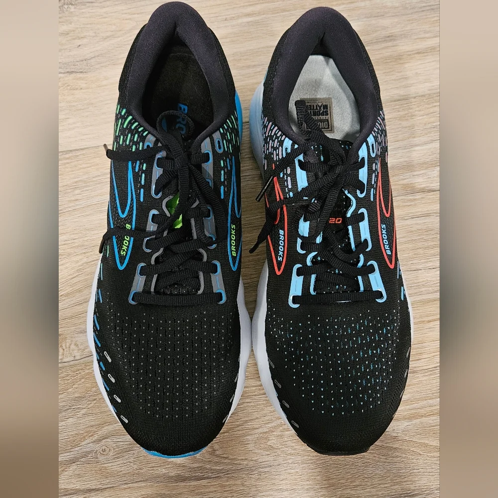 Brooks Glycerin 20 Running Shoes Black/ Hawaiian Ocean/ Green, Men's 12D